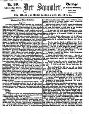 Der Sammler (Augsburger Abendzeitung) Donnerstag 7. März 1867