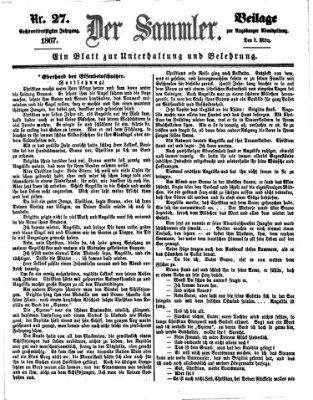 Der Sammler (Augsburger Abendzeitung) Samstag 9. März 1867