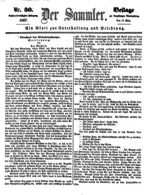 Der Sammler (Augsburger Abendzeitung) Samstag 16. März 1867