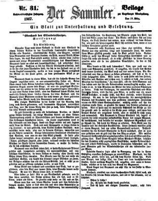 Der Sammler (Augsburger Abendzeitung) Dienstag 19. März 1867