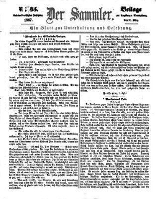 Der Sammler (Augsburger Abendzeitung) Donnerstag 28. März 1867