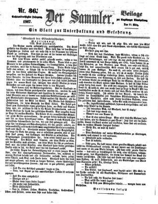 Der Sammler (Augsburger Abendzeitung) Samstag 30. März 1867