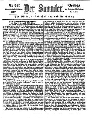 Der Sammler (Augsburger Abendzeitung) Samstag 11. Mai 1867