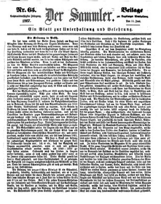 Der Sammler (Augsburger Abendzeitung) Donnerstag 13. Juni 1867