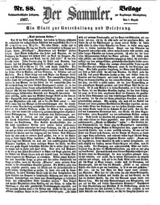 Der Sammler (Augsburger Abendzeitung) Freitag 9. August 1867