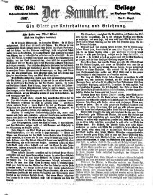 Der Sammler (Augsburger Abendzeitung) Samstag 31. August 1867