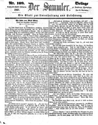 Der Sammler (Augsburger Abendzeitung) Samstag 28. September 1867