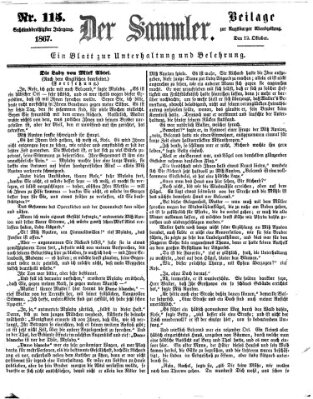 Der Sammler (Augsburger Abendzeitung) Samstag 12. Oktober 1867