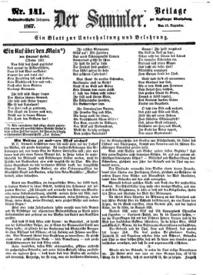 Der Sammler (Augsburger Abendzeitung) Donnerstag 19. Dezember 1867