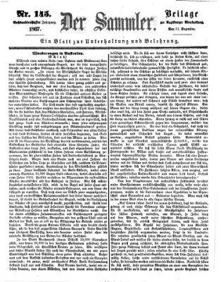 Der Sammler (Augsburger Abendzeitung) Dienstag 31. Dezember 1867