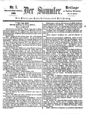 Der Sammler (Augsburger Abendzeitung) Samstag 18. Januar 1868