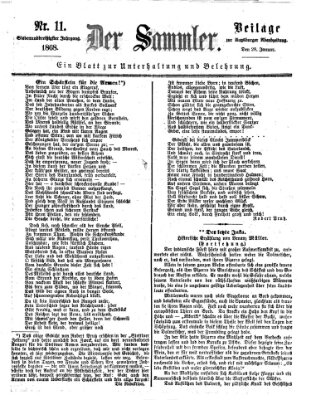 Der Sammler (Augsburger Abendzeitung) Dienstag 28. Januar 1868