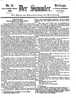 Der Sammler (Augsburger Abendzeitung) Samstag 8. Februar 1868