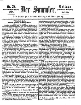 Der Sammler (Augsburger Abendzeitung) Samstag 7. März 1868