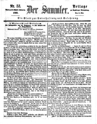 Der Sammler (Augsburger Abendzeitung) Donnerstag 14. Mai 1868