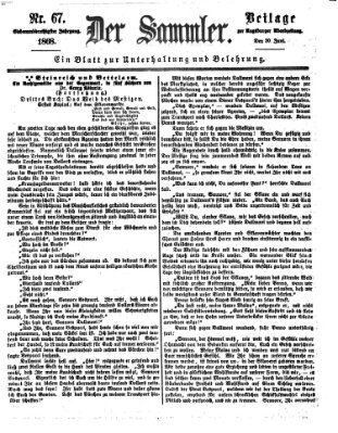 Der Sammler (Augsburger Abendzeitung) Samstag 20. Juni 1868