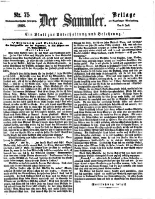 Der Sammler (Augsburger Abendzeitung) Donnerstag 9. Juli 1868