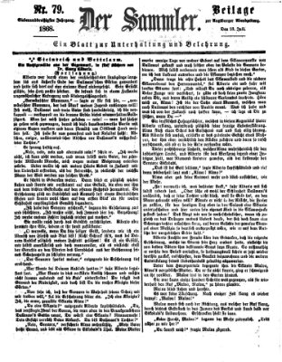 Der Sammler (Augsburger Abendzeitung) Samstag 18. Juli 1868