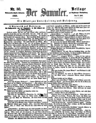 Der Sammler (Augsburger Abendzeitung) Dienstag 21. Juli 1868