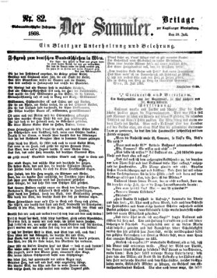 Der Sammler (Augsburger Abendzeitung) Dienstag 28. Juli 1868