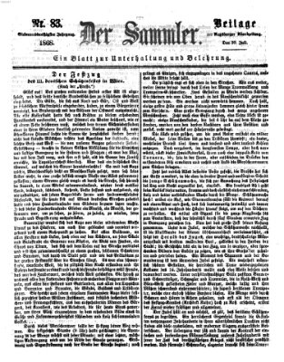 Der Sammler (Augsburger Abendzeitung) Donnerstag 30. Juli 1868