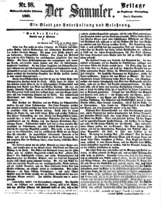 Der Sammler (Augsburger Abendzeitung) Samstag 5. September 1868