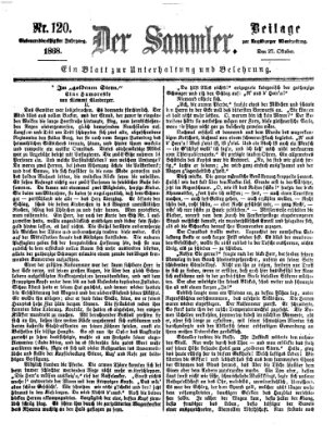 Der Sammler (Augsburger Abendzeitung) Dienstag 27. Oktober 1868