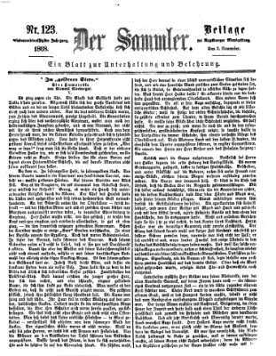 Der Sammler (Augsburger Abendzeitung) Dienstag 3. November 1868