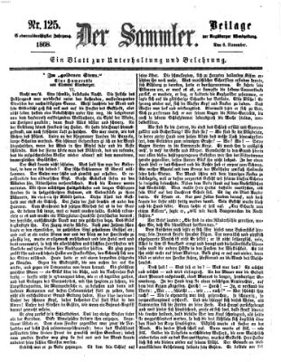 Der Sammler (Augsburger Abendzeitung) Sonntag 8. November 1868