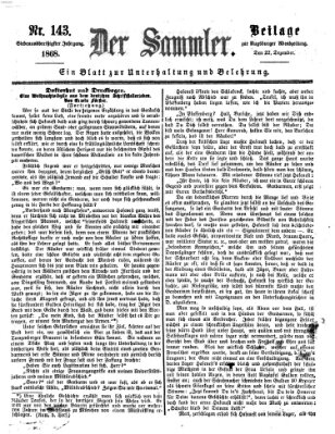 Der Sammler (Augsburger Abendzeitung) Dienstag 22. Dezember 1868