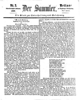 Der Sammler (Augsburger Abendzeitung) Donnerstag 7. Januar 1869