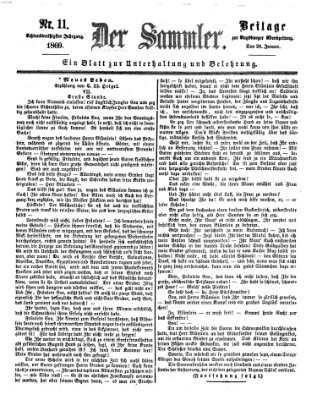 Der Sammler (Augsburger Abendzeitung) Dienstag 26. Januar 1869