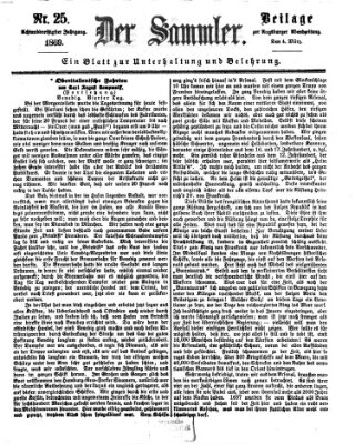 Der Sammler (Augsburger Abendzeitung) Donnerstag 4. März 1869