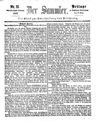 Der Sammler (Augsburger Abendzeitung) Donnerstag 18. März 1869