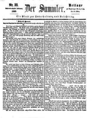 Der Sammler (Augsburger Abendzeitung) Donnerstag 25. März 1869