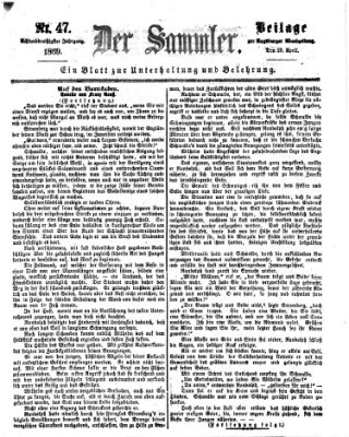 Der Sammler (Augsburger Abendzeitung) Donnerstag 29. April 1869