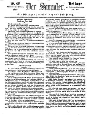 Der Sammler (Augsburger Abendzeitung) Samstag 1. Mai 1869