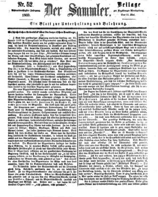 Der Sammler (Augsburger Abendzeitung) Dienstag 11. Mai 1869