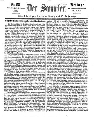 Der Sammler (Augsburger Abendzeitung) Donnerstag 13. Mai 1869