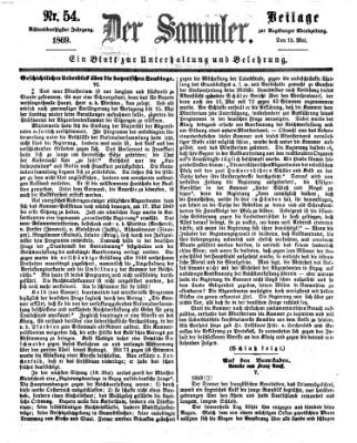 Der Sammler (Augsburger Abendzeitung) Samstag 15. Mai 1869