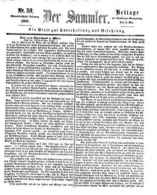 Der Sammler (Augsburger Abendzeitung) Freitag 28. Mai 1869