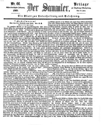 Der Sammler (Augsburger Abendzeitung) Samstag 12. Juni 1869