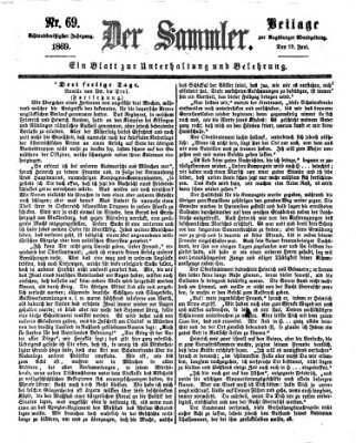 Der Sammler (Augsburger Abendzeitung) Samstag 19. Juni 1869