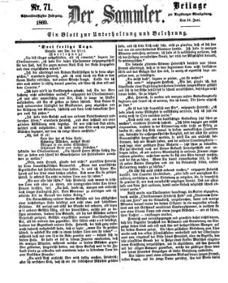 Der Sammler (Augsburger Abendzeitung) Donnerstag 24. Juni 1869