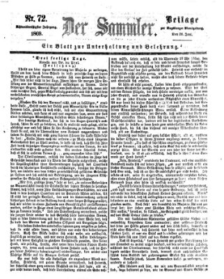 Der Sammler (Augsburger Abendzeitung) Samstag 26. Juni 1869