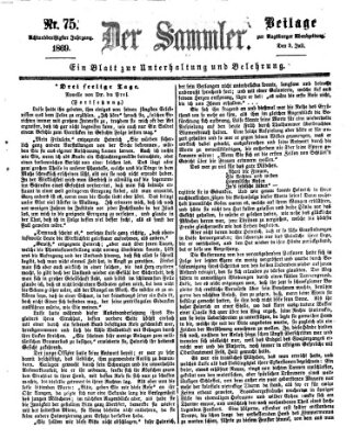 Der Sammler (Augsburger Abendzeitung) Samstag 3. Juli 1869