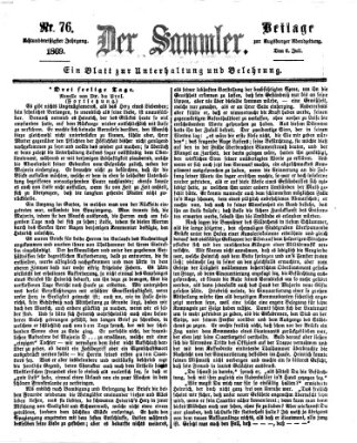 Der Sammler (Augsburger Abendzeitung) Dienstag 6. Juli 1869