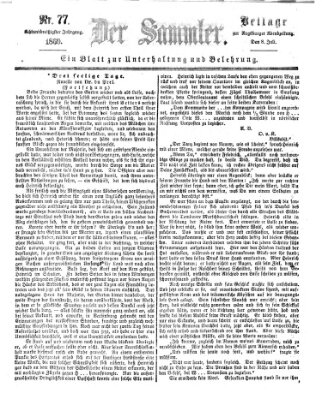 Der Sammler (Augsburger Abendzeitung) Donnerstag 8. Juli 1869