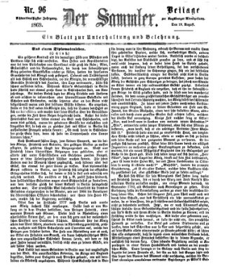 Der Sammler (Augsburger Abendzeitung) Donnerstag 19. August 1869