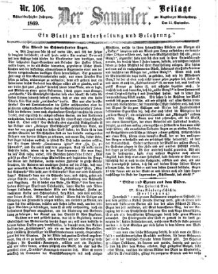 Der Sammler (Augsburger Abendzeitung) Samstag 11. September 1869